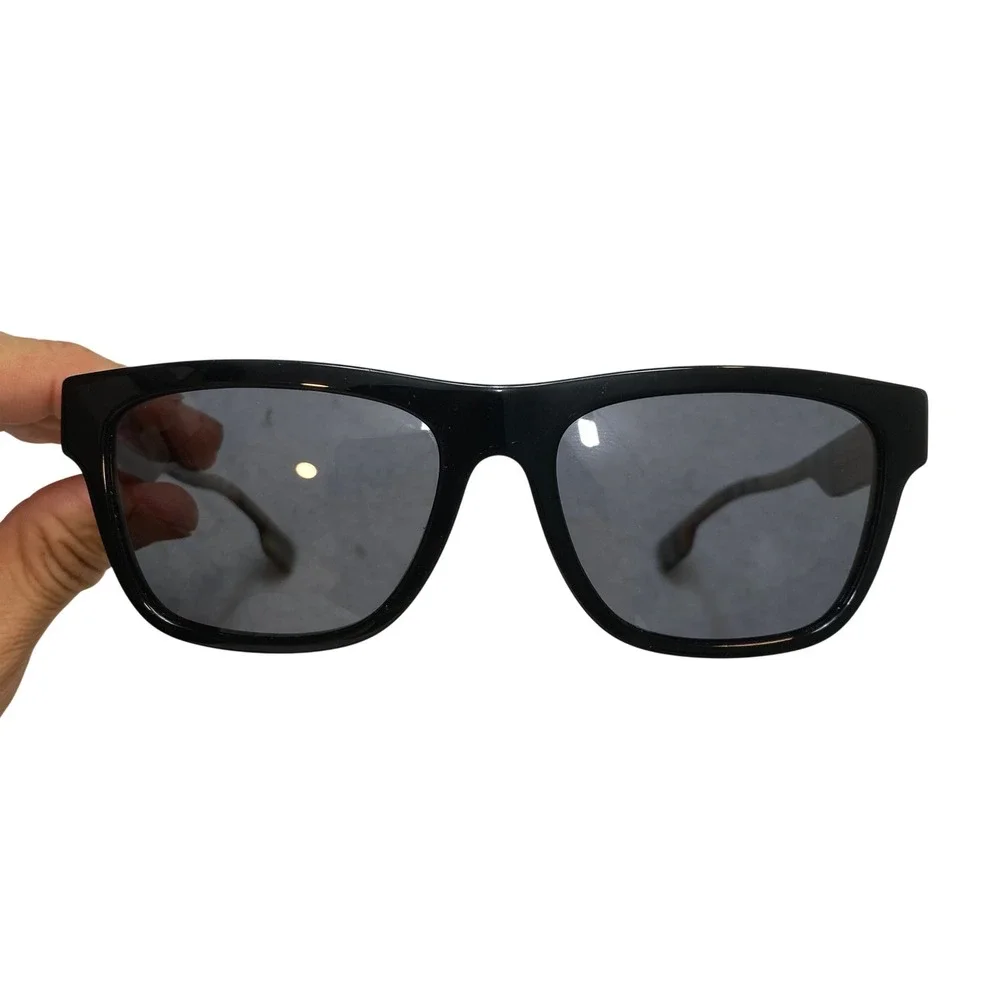 Burberry B 4286 3773/81 Sunglasses Mens One Size Black Polarized Made in Italy